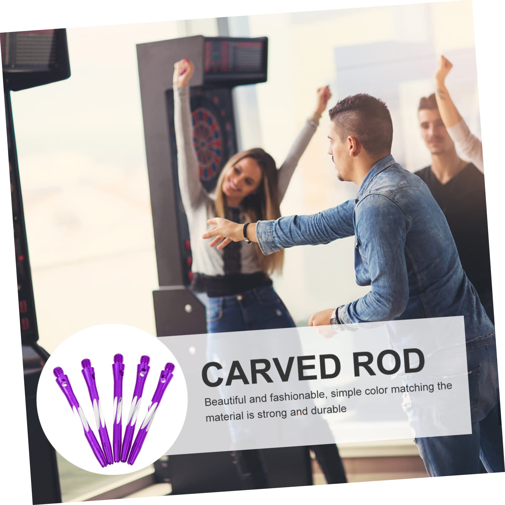 BRIGHTFUFU Accessories Shafts 5pcs Standard 2ba Thread Stems Metal Shafts for Improved Gameplay and Flight Path