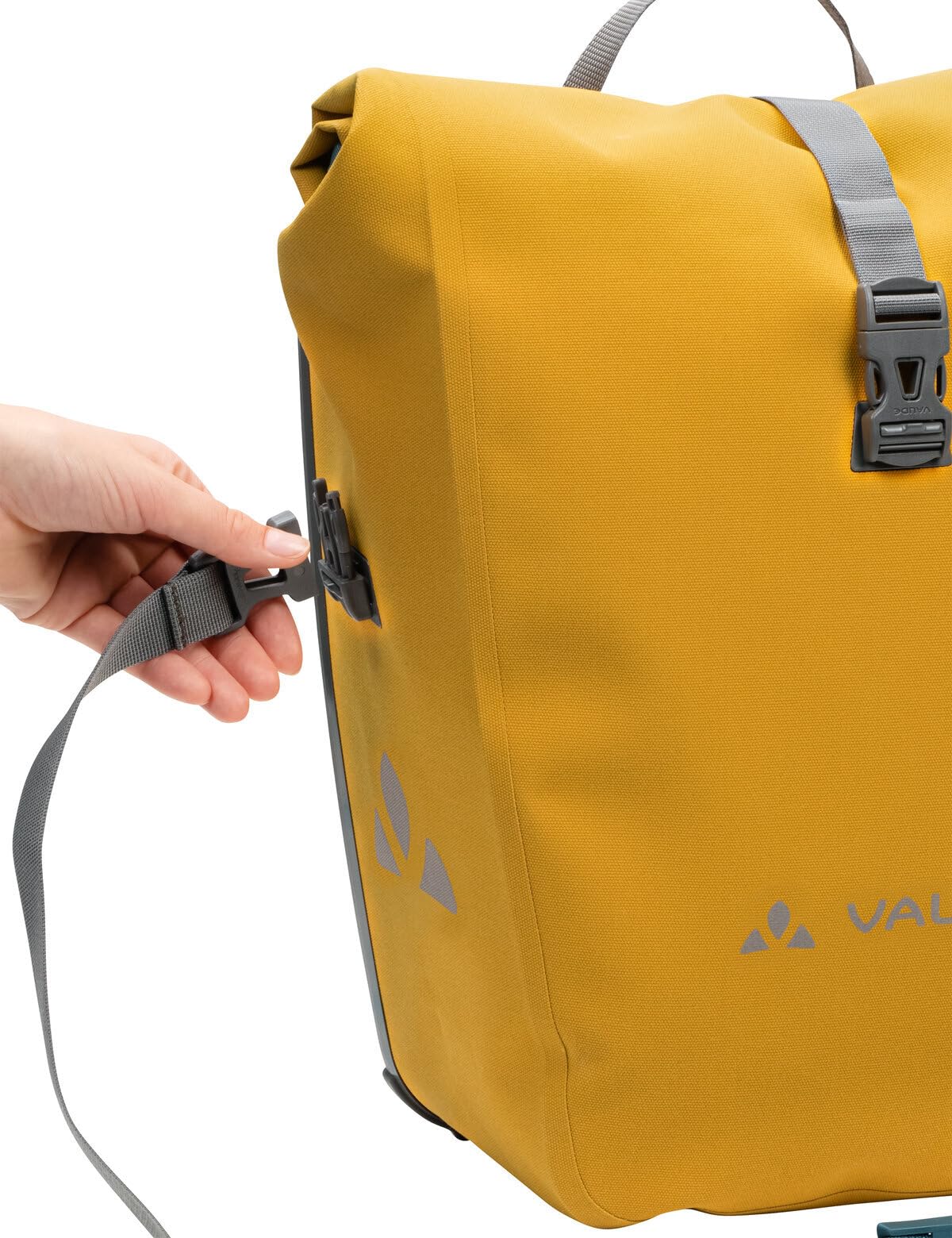 VAUDE Fahrrad Hinterradtasche Aqua Back Deluxe Single, 24 Liter, wasserdicht verschweißt, Made in Germany, Burnt Yellow, Einheitsgröße