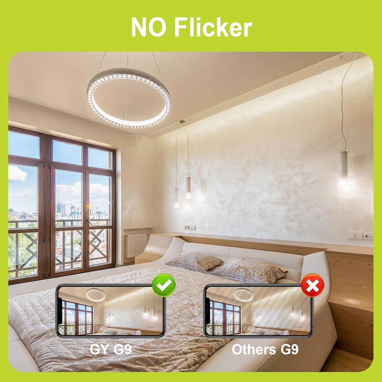 GY Bombilla G9 LED, 3.2W(Equivalente a 40W) 520 Lúmenes Blanco Cálido 3000K, Bombilla LED G9 Ángulo Haz de 360º Sin Rincones Oscuros, No Regulable(10 Unidad)
