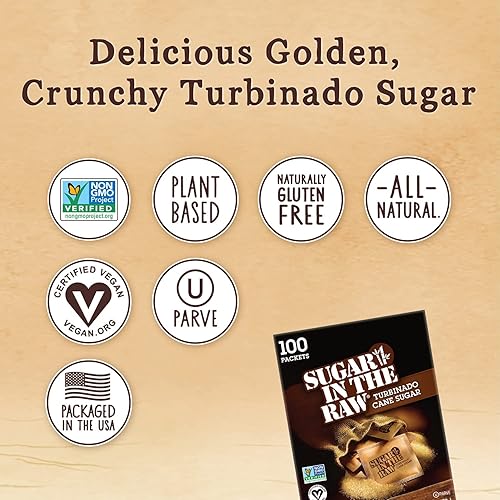 Miniatura 3 de SUGAR IN THE RAW, paquetes de azúcar de caña granulada, 100 unidades (paquete de 8)