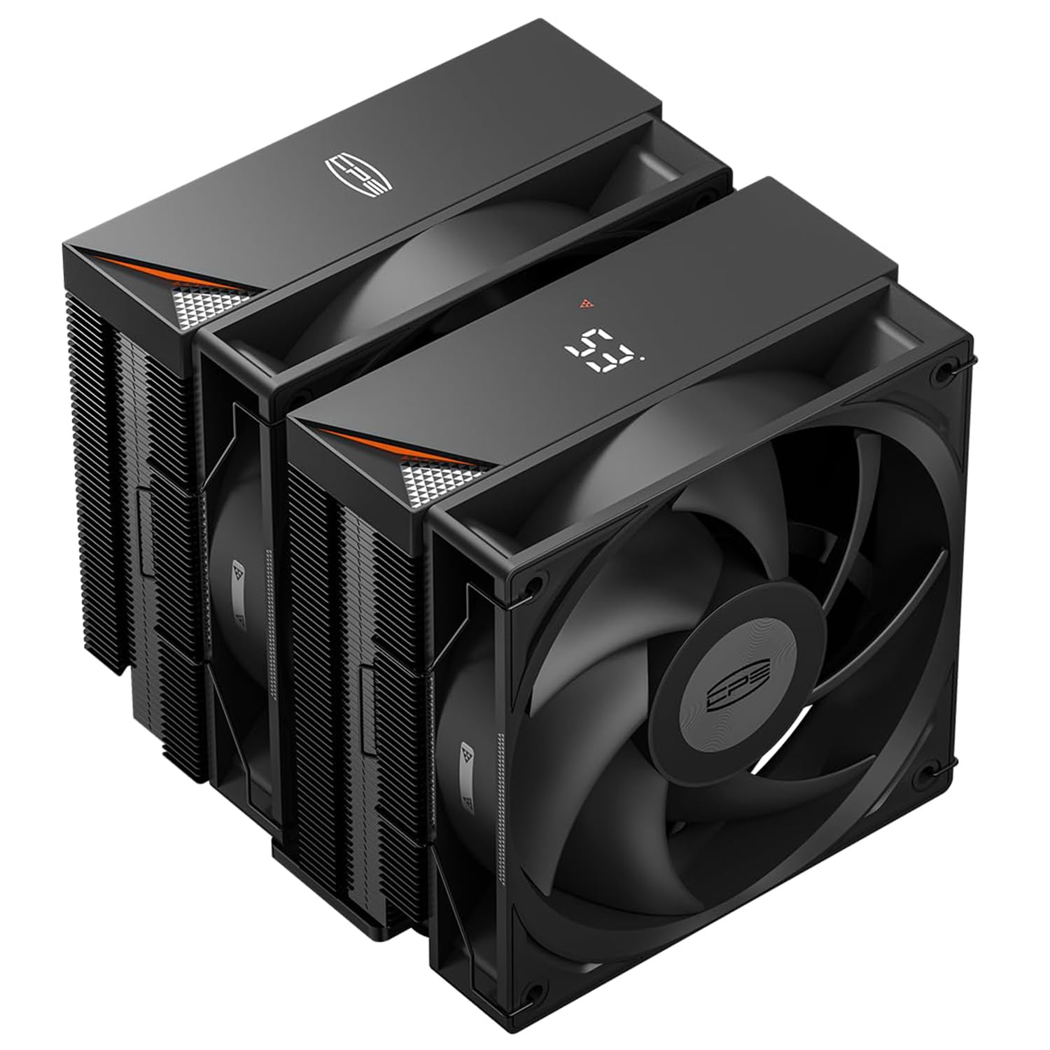 PCCOOLER CPS RT620 Digital BK Dissipatore CPU TDP 265W con display digitale in tempo reale, 6 tubi di calore in rame, due ventole FDB da 120 mm, per AMD AM4/AM5, Intel LGA 115X/1200/1700/1851