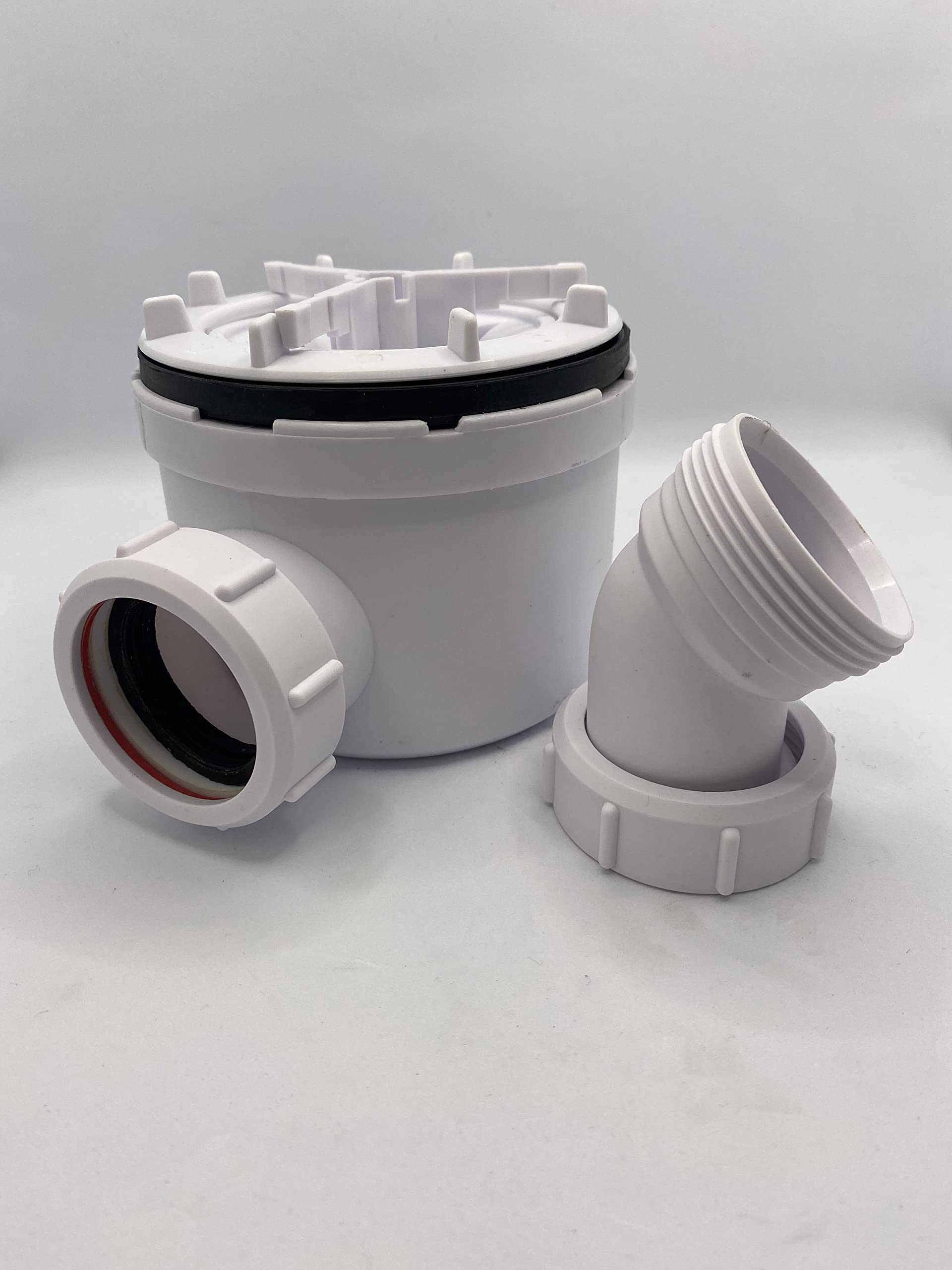 Excel Home Bonde de douche avec couvercle de 90 mm – Débit rapide et facile à nettoyer (chromé)
