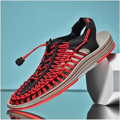 HombresZapatos de playa transpirables de suela blanda,Zapatillas tendencia  personalidad casual sandalias,Unisex Atideslizante Adulto  Senderismo,Ligeros Zapatos de Playa para (Size:37,Color:negro rojo) :  Amazon.com.mx: Ropa, Zapatos y Accesorios