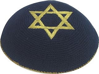 Davidstern Strick Kippah Yarmulke Tribal jüdischer Yamaka Kippa