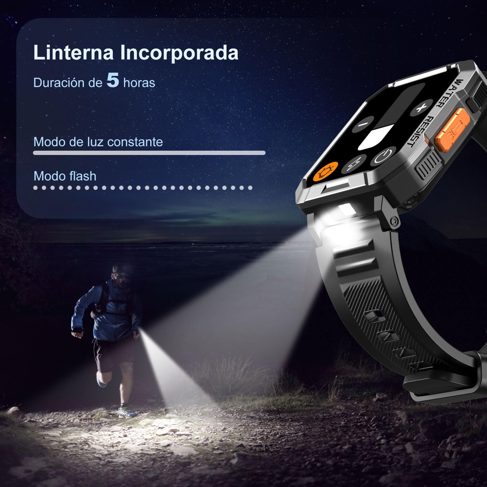 Blackview Reloj Inteligente Hombre - Llamadas Bluetooth, 2.01” Smartwatch Hombre con Linterna, Brújula, Pulsómetro, Monitor de Sueño, Podómetro, Notificación, Pulsera Actividad 100+ Modos Deportivos