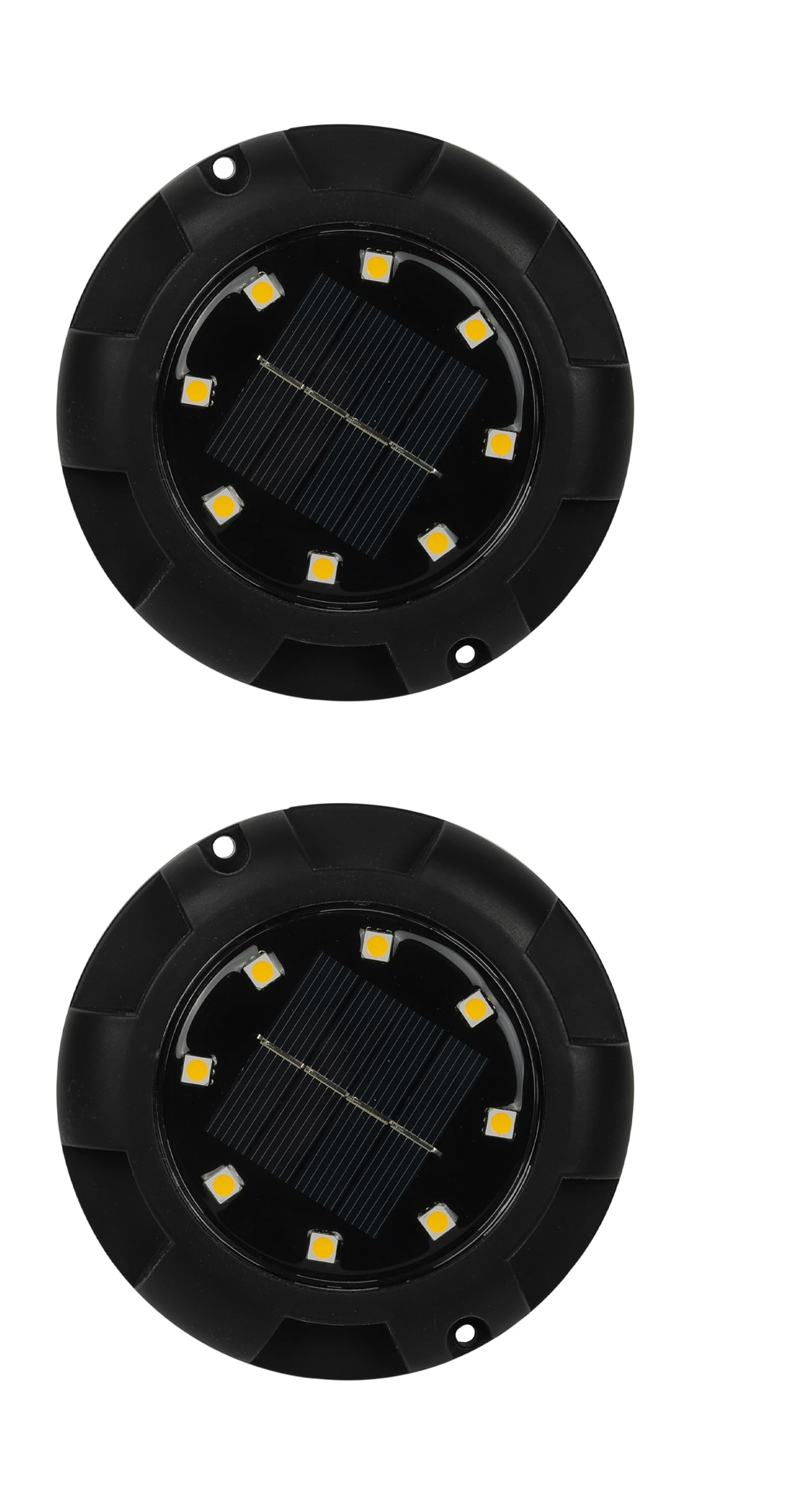 Lexton Solar Outdoor Buried Lights, 8 led Solar Garden Disk Light, Waterproof Road Markers for Walkway, Lawn, Pathway Yard Stairs Fences，Garden Decorations -(2 Pack, ABS Plastic Warm White) (B0CGX814RD) Amazon Price History, Amazon Price Tracker