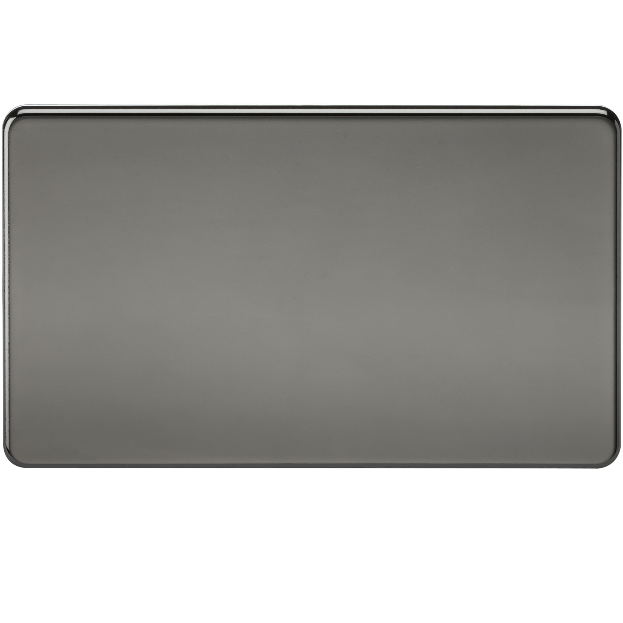 Knightsbridge Black Nickel Sf8360bn Screwless 2-Gang Blanking Plate, 230 V,