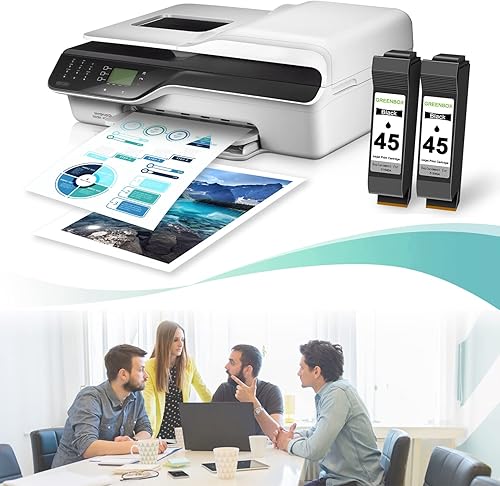 Miniatura 4 de GREENBOX Cartucho de tinta de alto rendimiento remanufacturado para HP 45 51645 51645A para copiadora a color 180 Deskjet 820Cse 830 850 870 890 930