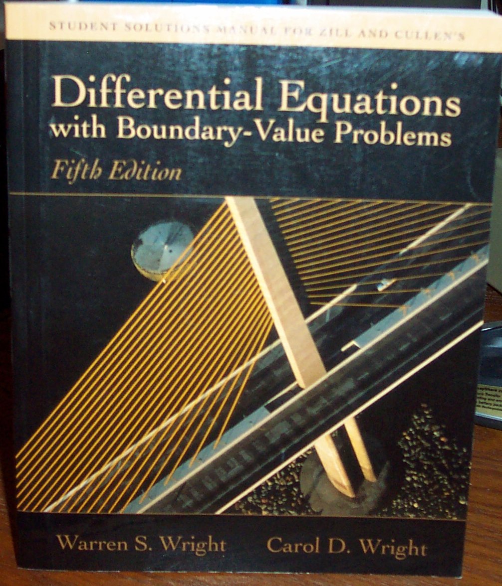 Student Solutions Manual for Zill and Cullen's Differential Equations