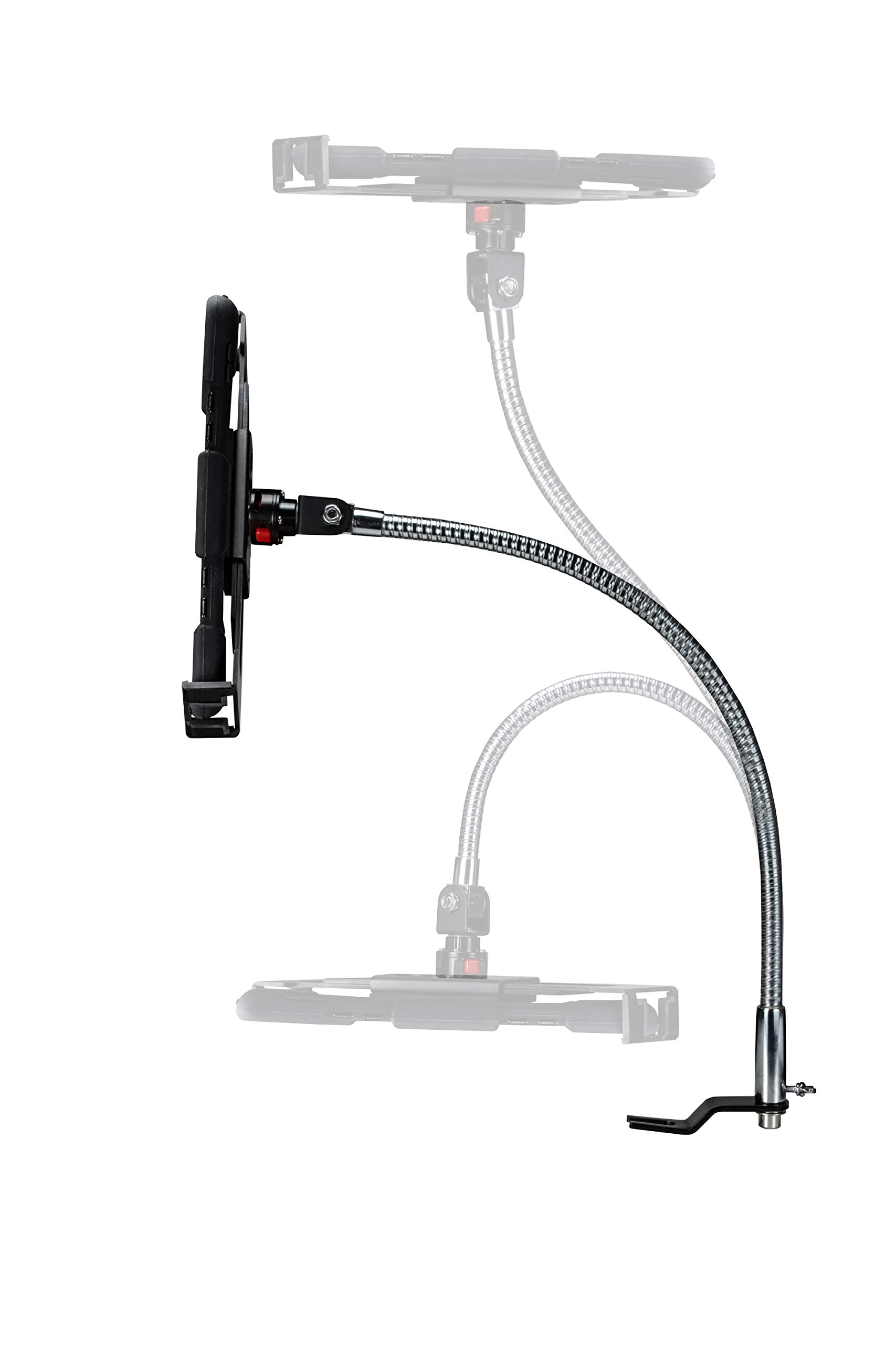 CTA Digital Pad-QGSCT Soporte de Auto de liberación rápida con Cuello de Cisne para tabletas de 7 – 14 Pulgadas
