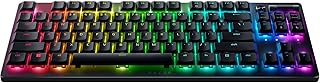 Razer DeathStalker V2 Pro TKL Wireless Gaming Keyboard: Low-Profile Optical Switches - Clicky Purple - HyperSpeed Wireless & Bluetooth 5.0-50 Hr Battery - Ultra-Durable Coated Keycaps - Chroma RGB