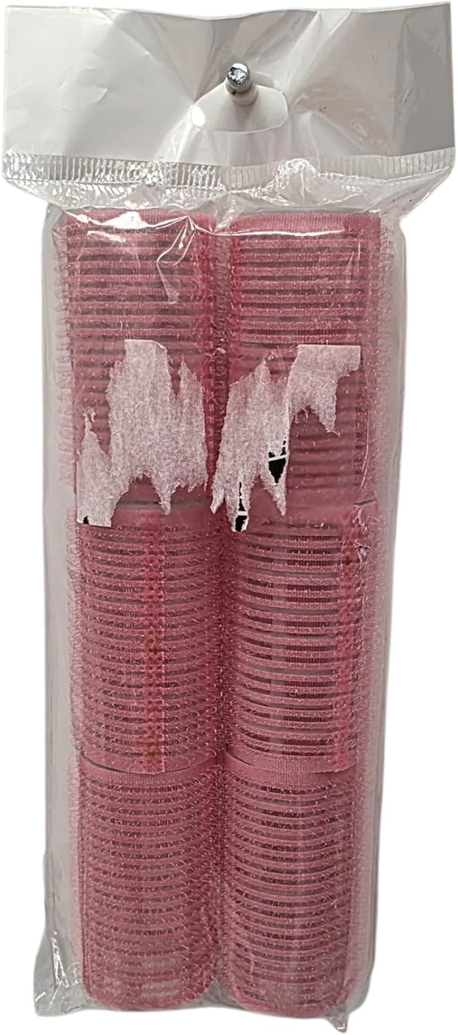 Pembe Kadife Saç Rulolar, Cırt Cırtlı, Hacim Veren, 2'li Paket