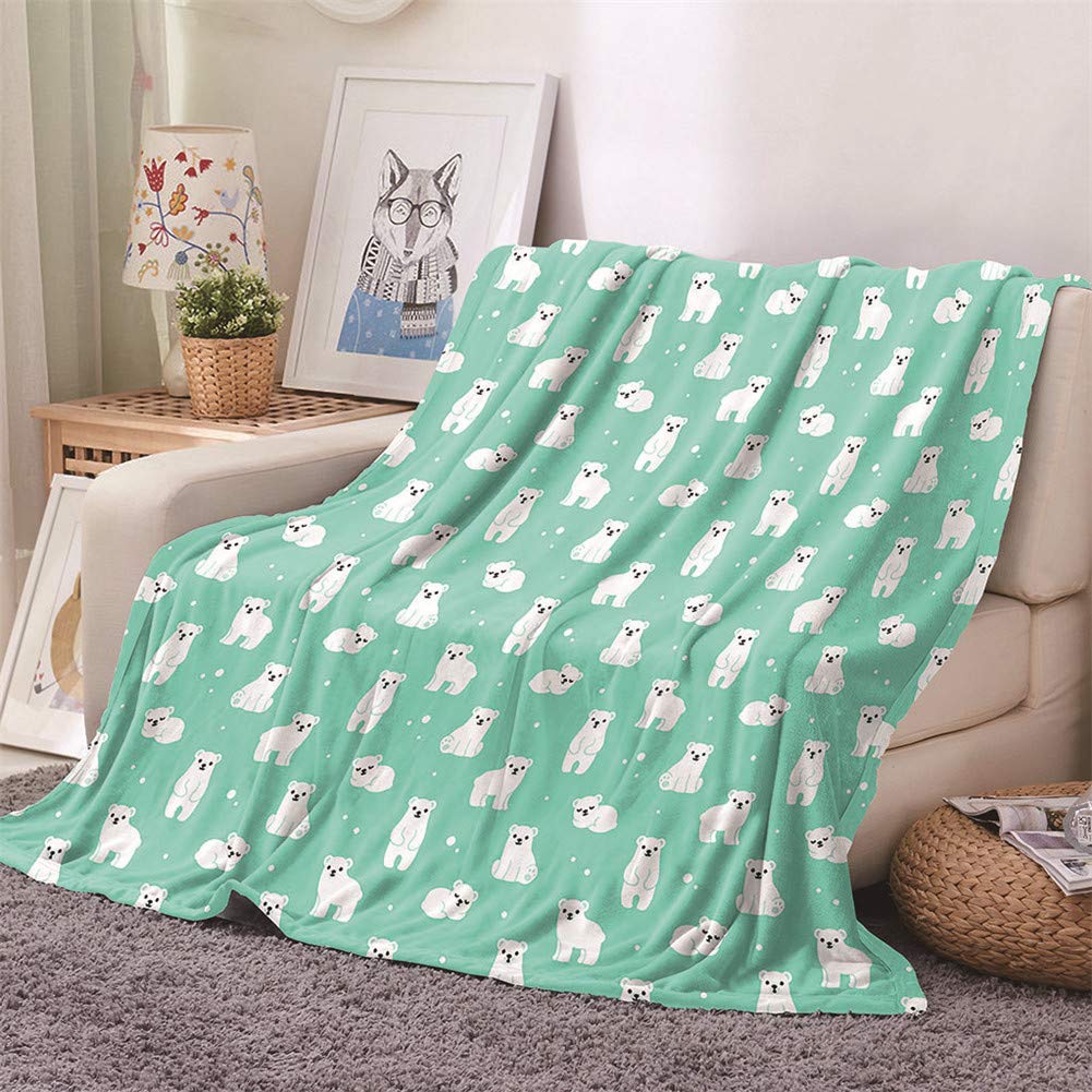 Couverture polaire épaisse microfibre thermo-isolante et légère motif 3D 180x200