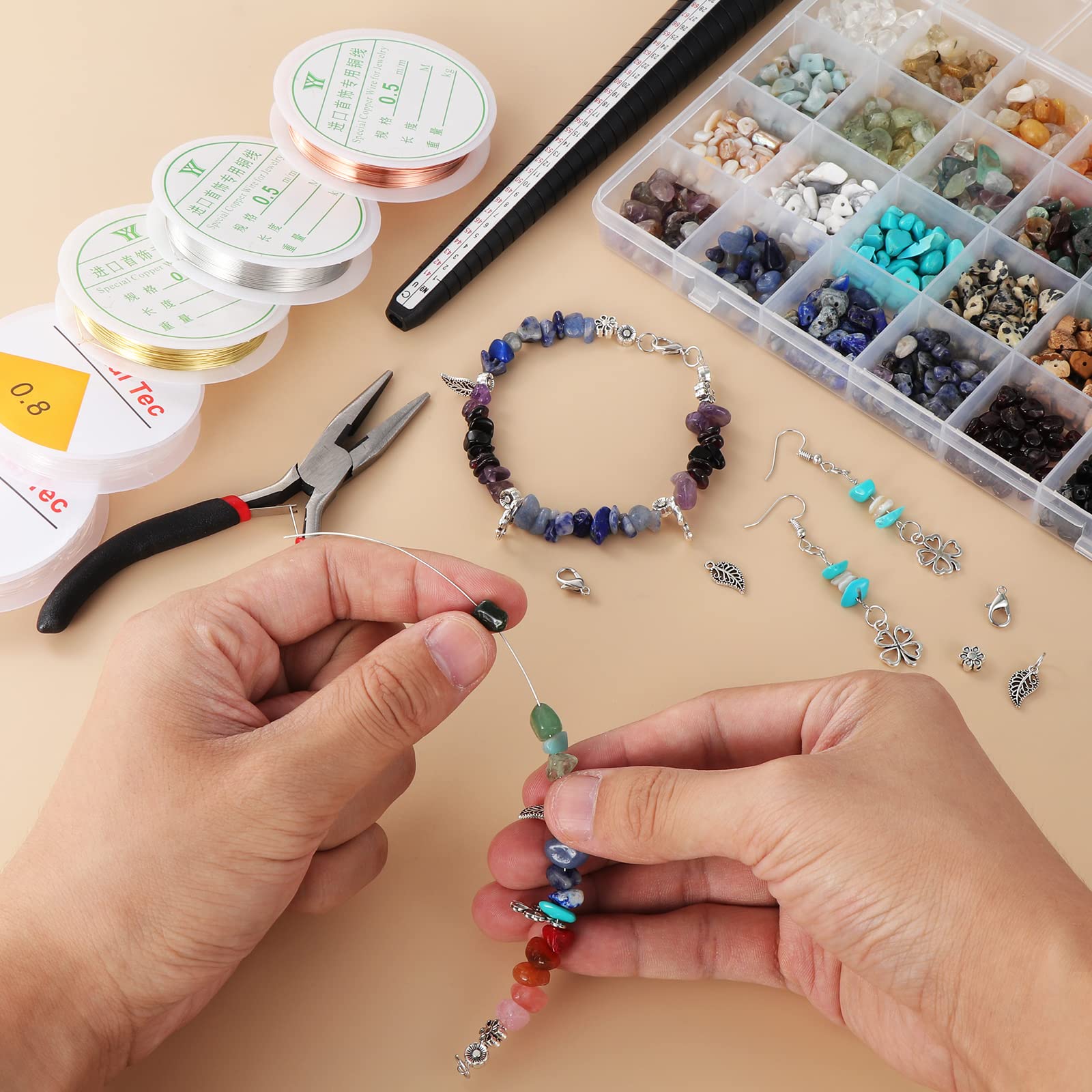 Kit Bijoux à Faire Soi-même Duo Céleste - Broche En Perles De Rocaille - Broderie De Perles - Neuf