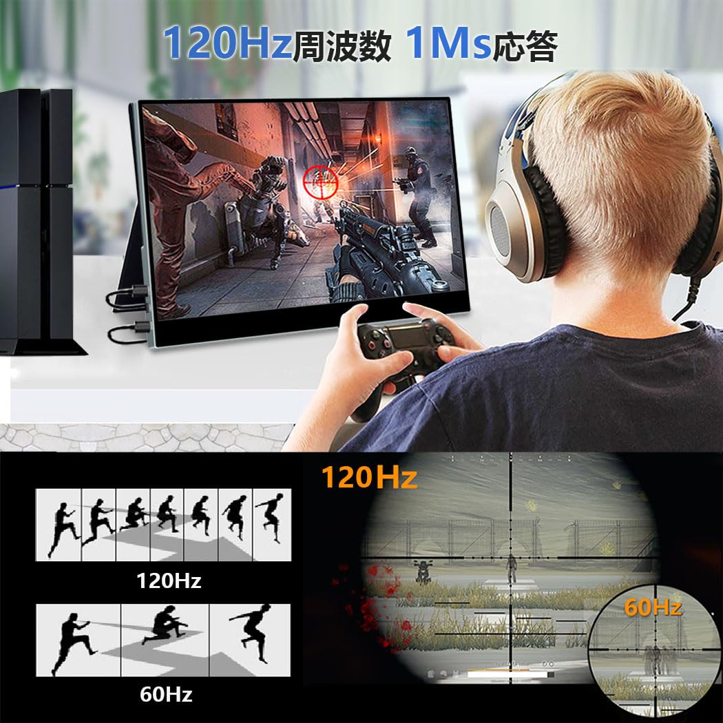 Amazon.co.jp: Cuview 17.3インチ 4K 120Hzモバイルモニター