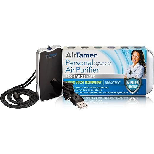 AirTamer Negative Ion Generator Rechargeable Personal Air Pu
