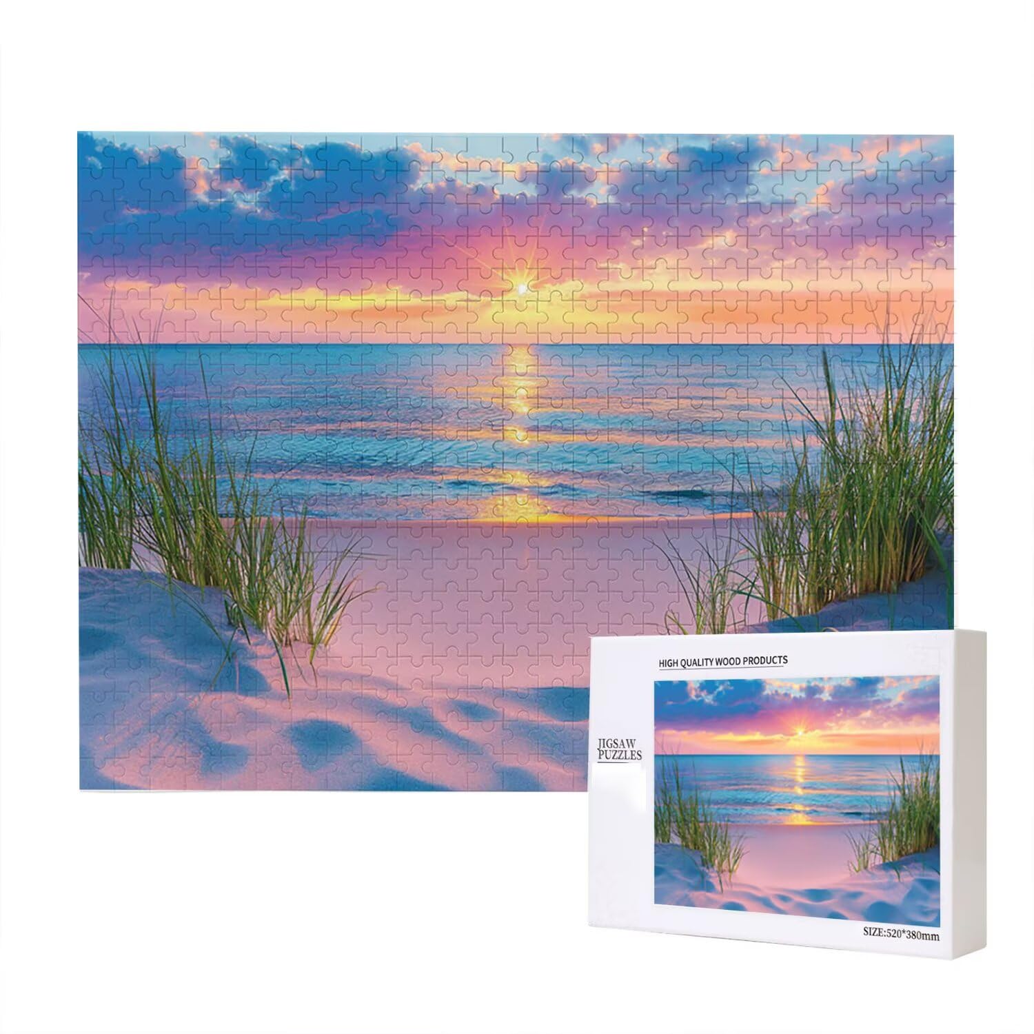 Jigsaw Puzzle, 6000 Pezzi Puzzle Classici, Spiaggia Puzzle Rilassamento Intelligence, Mpossibile Difficile Puzzle Impegnativo per Adulti Puzzle Gioco Familiare, Regalo per Amore Amico Tramonto fr0-534