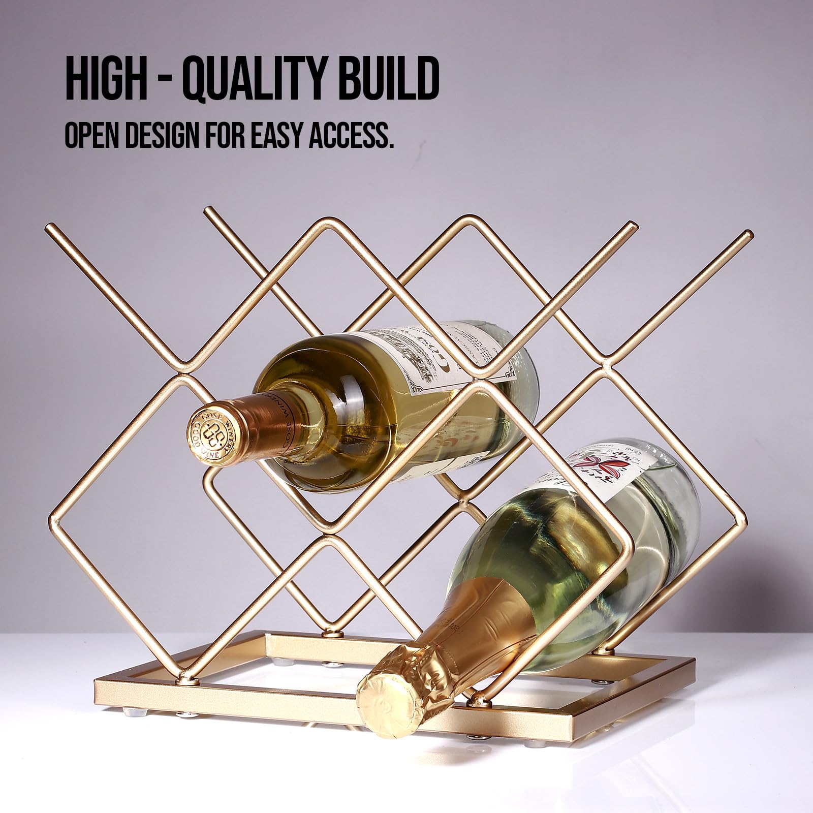 Snapklik.com : Drincarier Countertop Wine Rack - 5 Bottle Freestanding ...