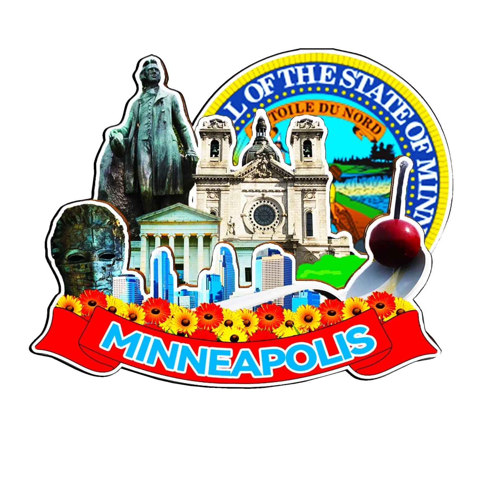 Orlybar Fort Lauderdale Florida USA Magnet Fridge Magnet Wooden 3D Landmarks Travel Collectible Souvenirs Decoration Handmade -1740