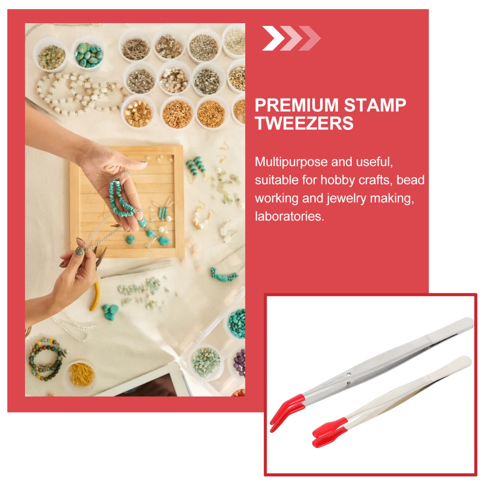 VILLCASE 2pcs Stainless Steel Elbow and Straight Durable Home for Precision Crafting Use and Jewelry Making Ergonomic Design for