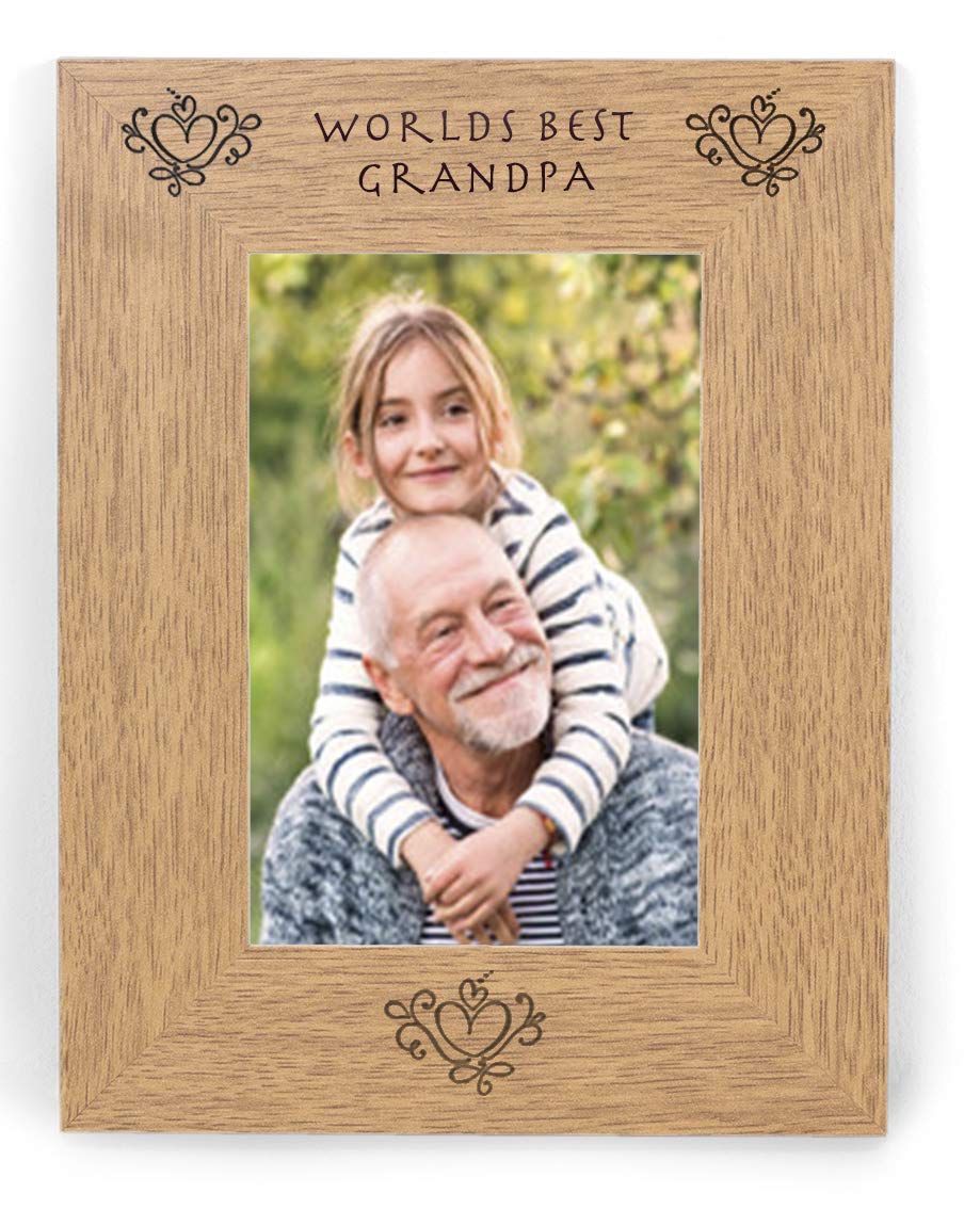 Chris Bag Of Goodies Brown Worlds Best Grandpa 6X4 Photo Picture Frame Keepsake Gift From Grandson Granddaughter Grandchildren For Fathers Day Birthday Present