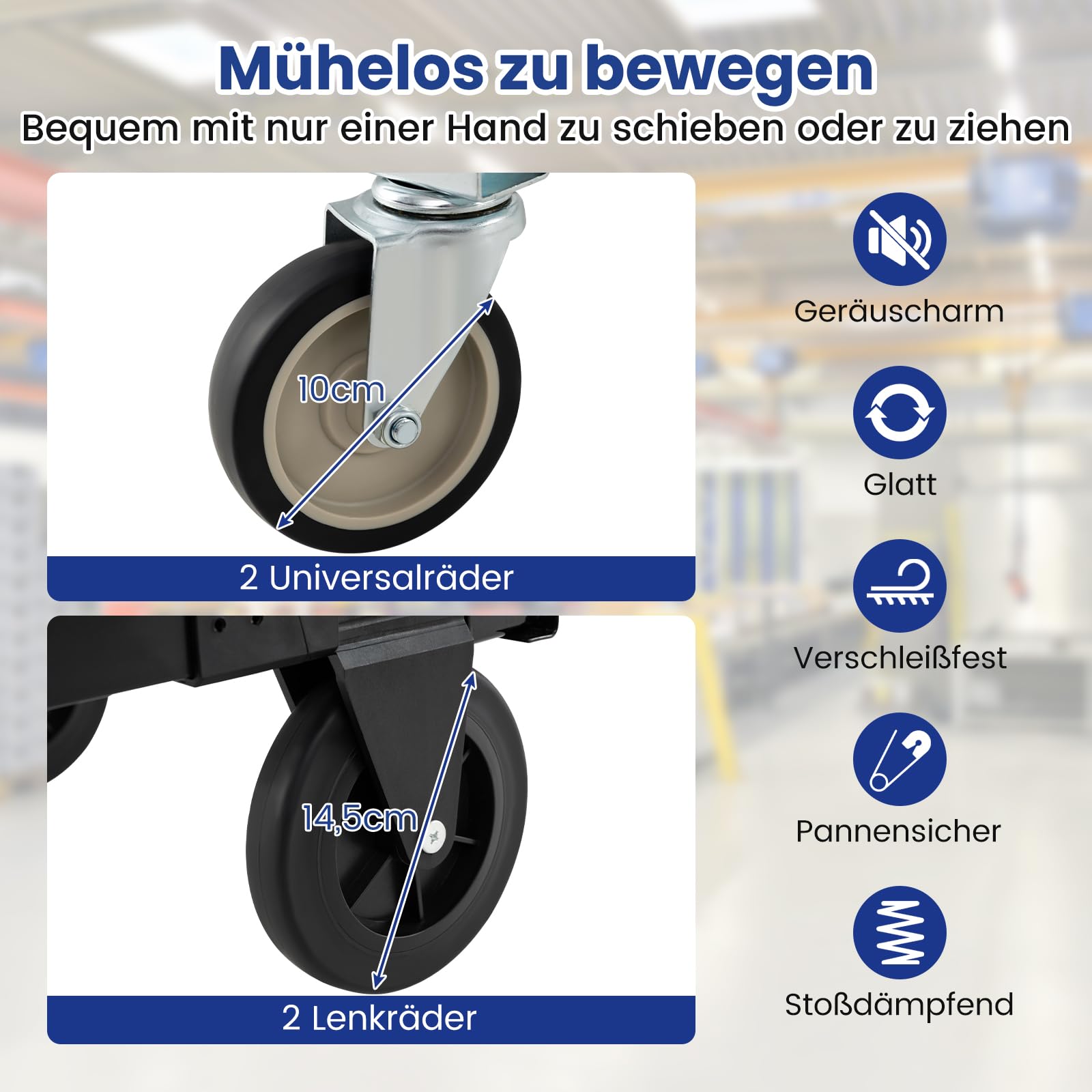COSTWAY 2-in-1 Transportwagen Sackkarre klappbar, Handwagen mit Teleskopgriff & Verstellbarer Länge, Plattformwagen max. 272 kg, Transportkarre max. 135KG, Rollwagen Werkstatt mit 360° Lenkrollen
