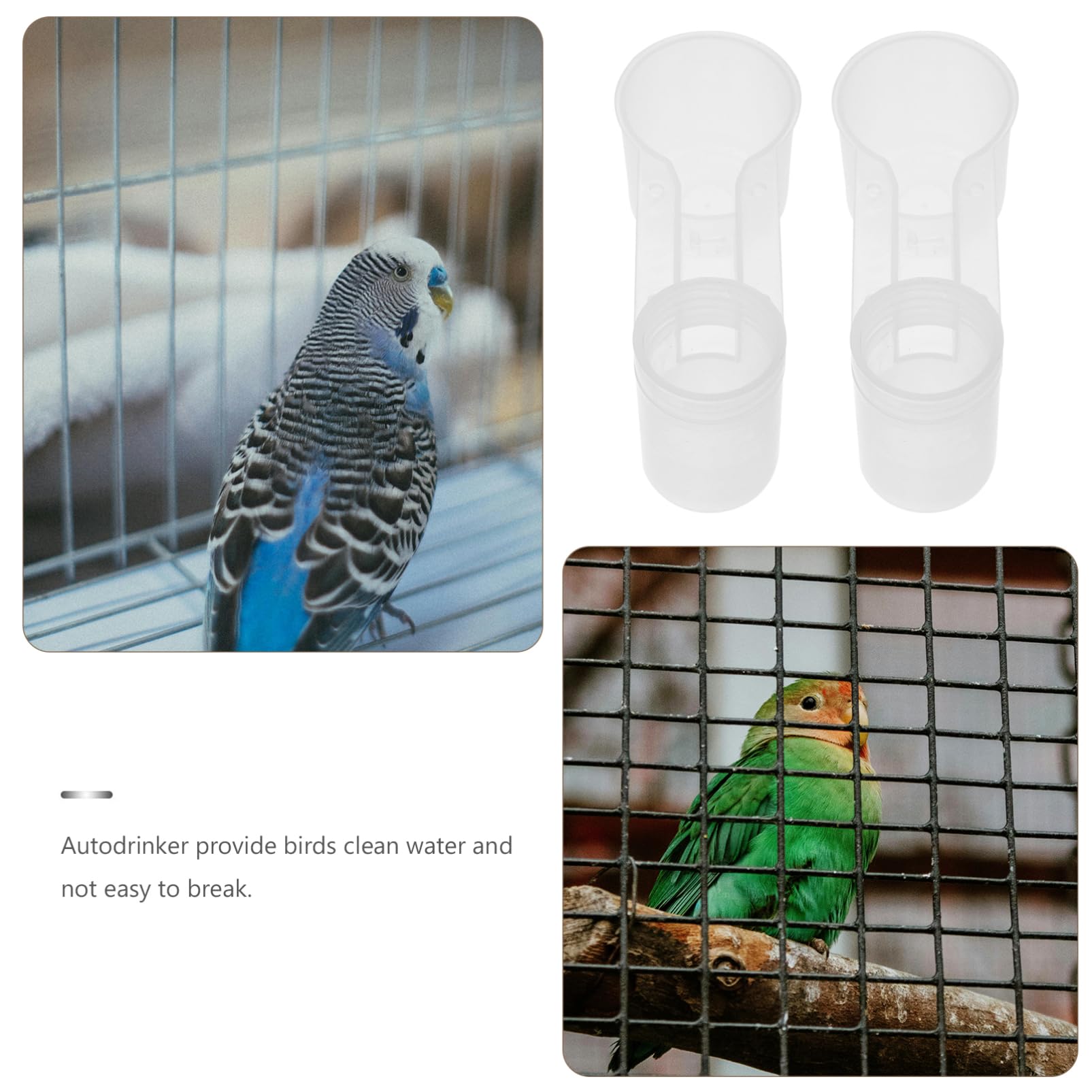 Abbeveratoio Per Piccioni e Uccelli a Doppia Porta, Set 10 Pezzi in Plastica Per Animali Domestici, Facile Da Pulire, Adatto Per Gabbie Di Pappagalli e Negozi Di Animali