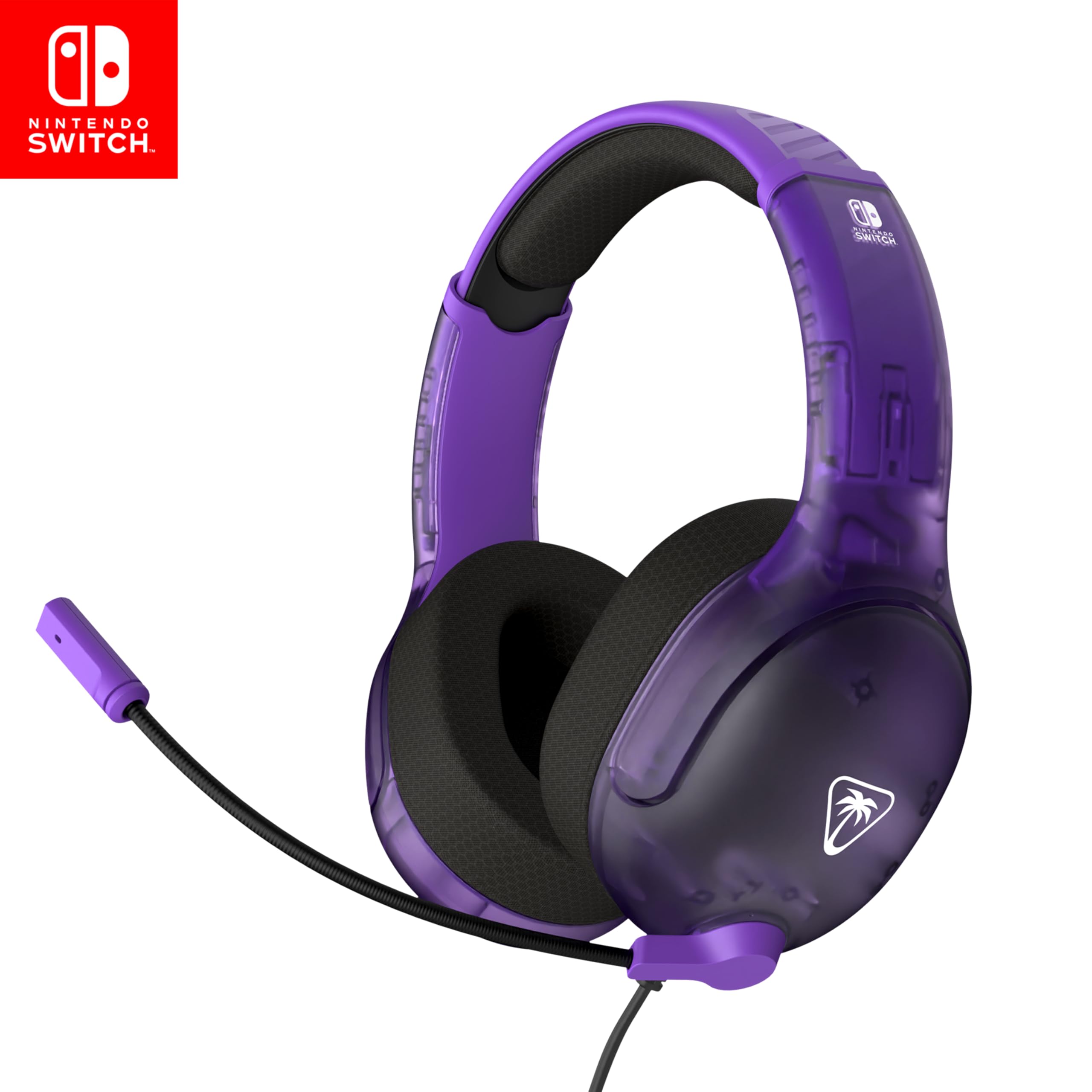 Turtle Beach Cuffie da gioco cablate Airlite Fit Fantasma viola con licenza ufficiale per tutti i Nintendo Switch - Microfono flip-and-mute, padiglioni auricolari dal comfort superiore Fantasma viola Nintendo Switch 1