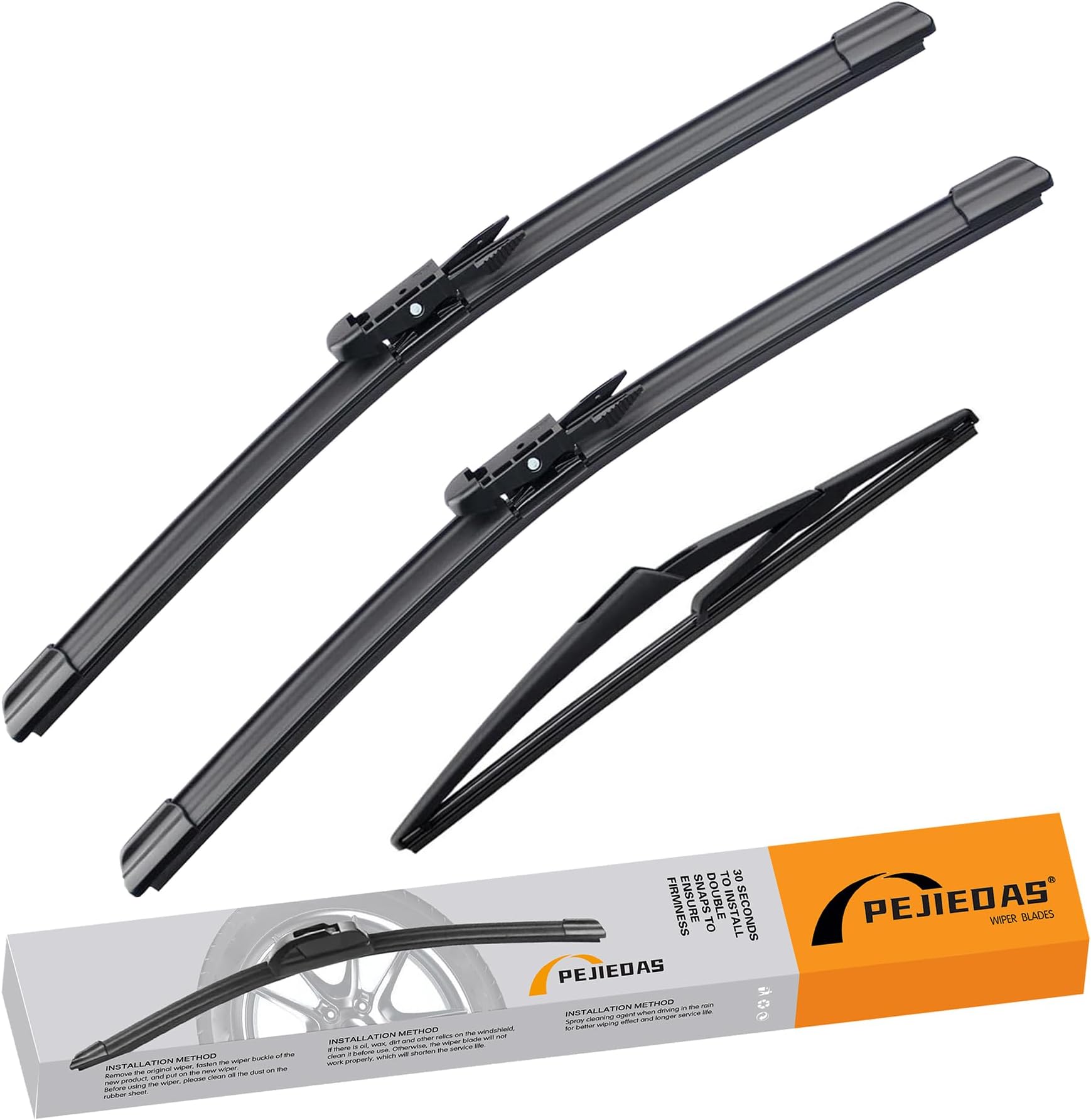 PEJIEDAS 3 x OEM Wiper Blades, Replacement Wiper Blades for Mercedes-Benz ML GL R 320 350 450 500, (28“ & 21” Front Wipers + 12” Rear Wiper Blades)