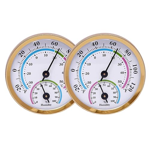 Miniatura 7 de LayscoPro Mini termómetro de interior higrómetro analógico 2 en 1 indicador de temperatura de humedad para el hogar la habitación el aire libre las