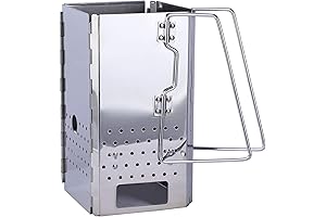 REDCAMP Folding Charcoal Chimney Starter. Cook outdoors with this durable BBQ lighter