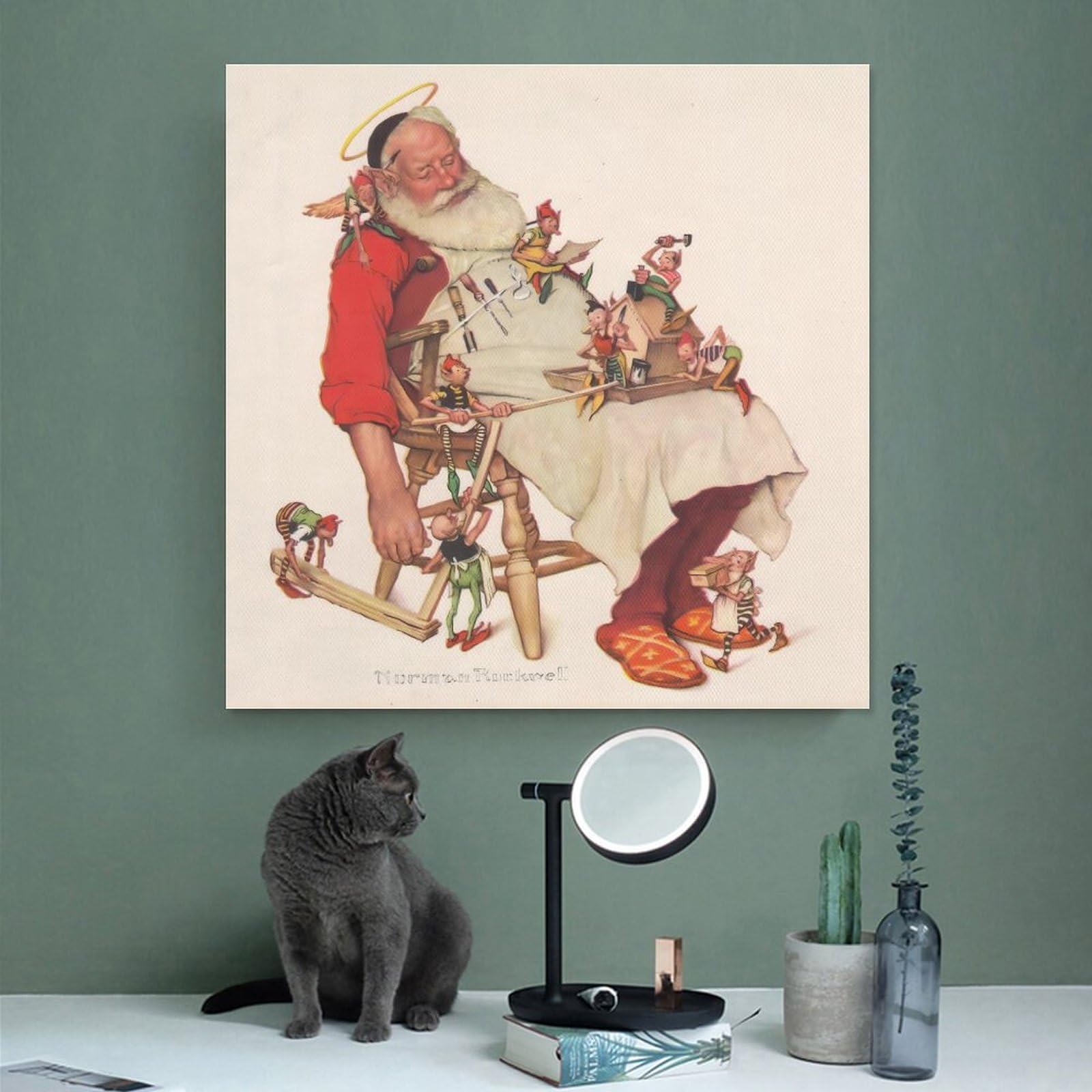 Amazon.co.jp: Norman Rockwell ノーマンロックウェル（サンタとその