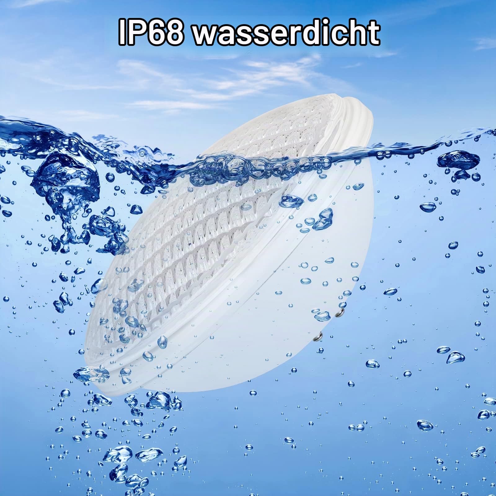 COOLWEST LED Poolbeleuchtung, 54W RGB Pool Beleuchtung Par56 Unterwasser LED, 12V AC/DC Pool Licht IP68 Wasserdicht mit Fernbedienung für Badewanne oder Spa, Garten