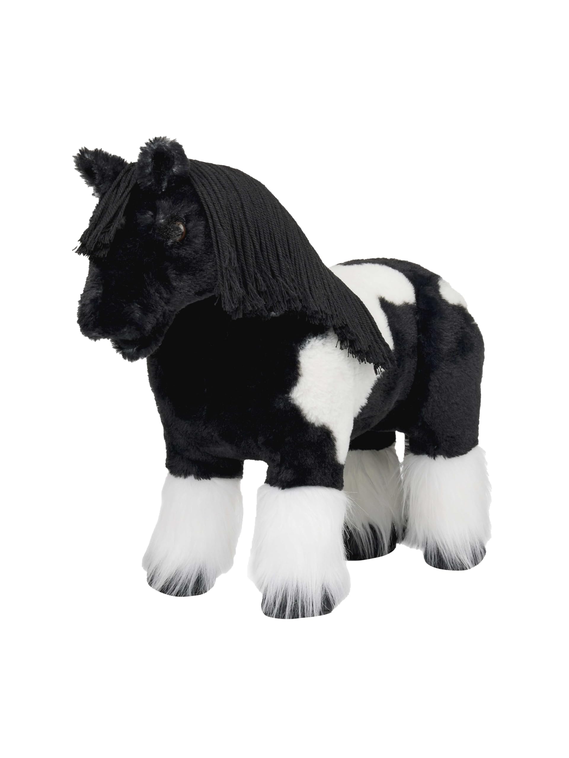 LeMieux Toy Pony Razzle - Black & White Piebald - Includes Navy Branded Rug with Handle - Suitable for Ages 3+