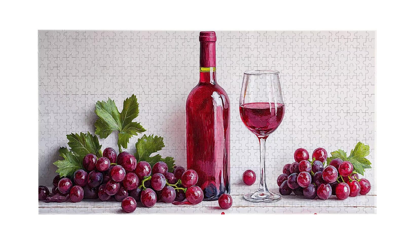 czerwone wino winogronowe - Puzzle 900 sztuk dla dorosłych - Puzzle DIY, kreatywna rozrywka, nowoczesna sztuka, klasyczne puzzle dla dorosłych i młodzieży w wieku 12 lat, pomysł na prezent dla