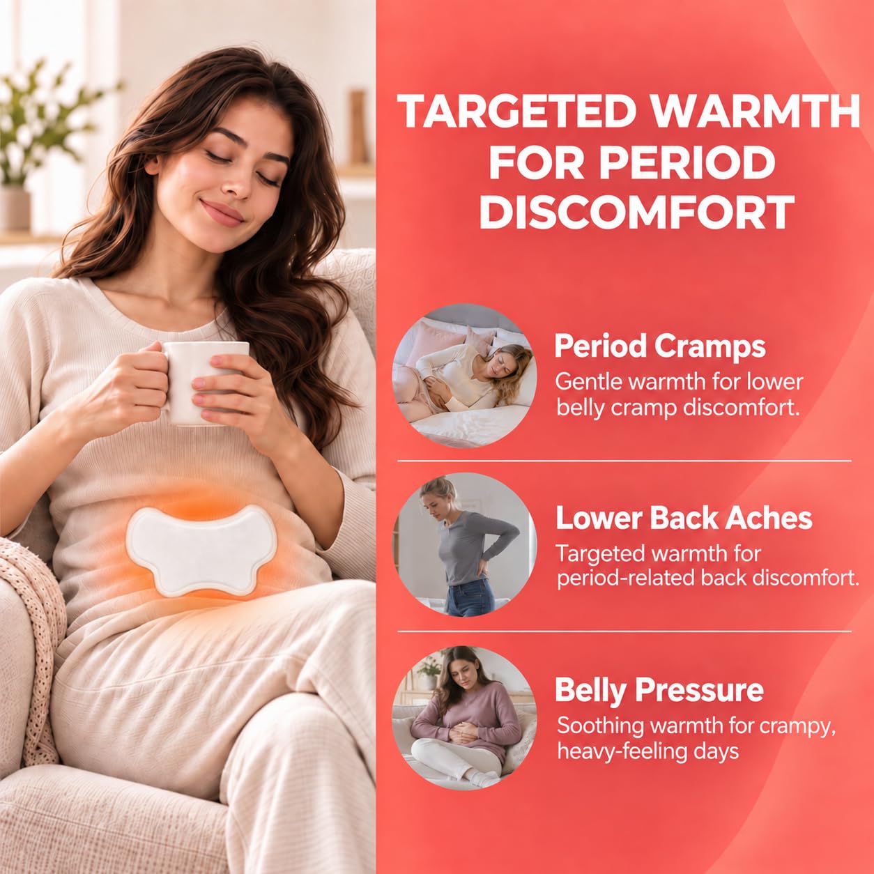Menstrual Heating Patches for Period Cramps & Back Pain Relief,6 Count — Amazon image 2