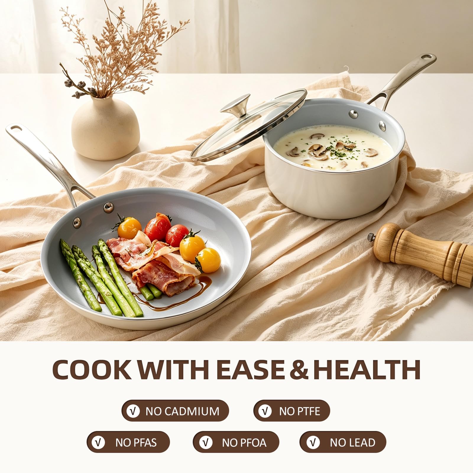 Coicur 16 Piece Non-Stick Cookware Set -3 Coicur 16 Piece Non-Stick Cookware Set -3