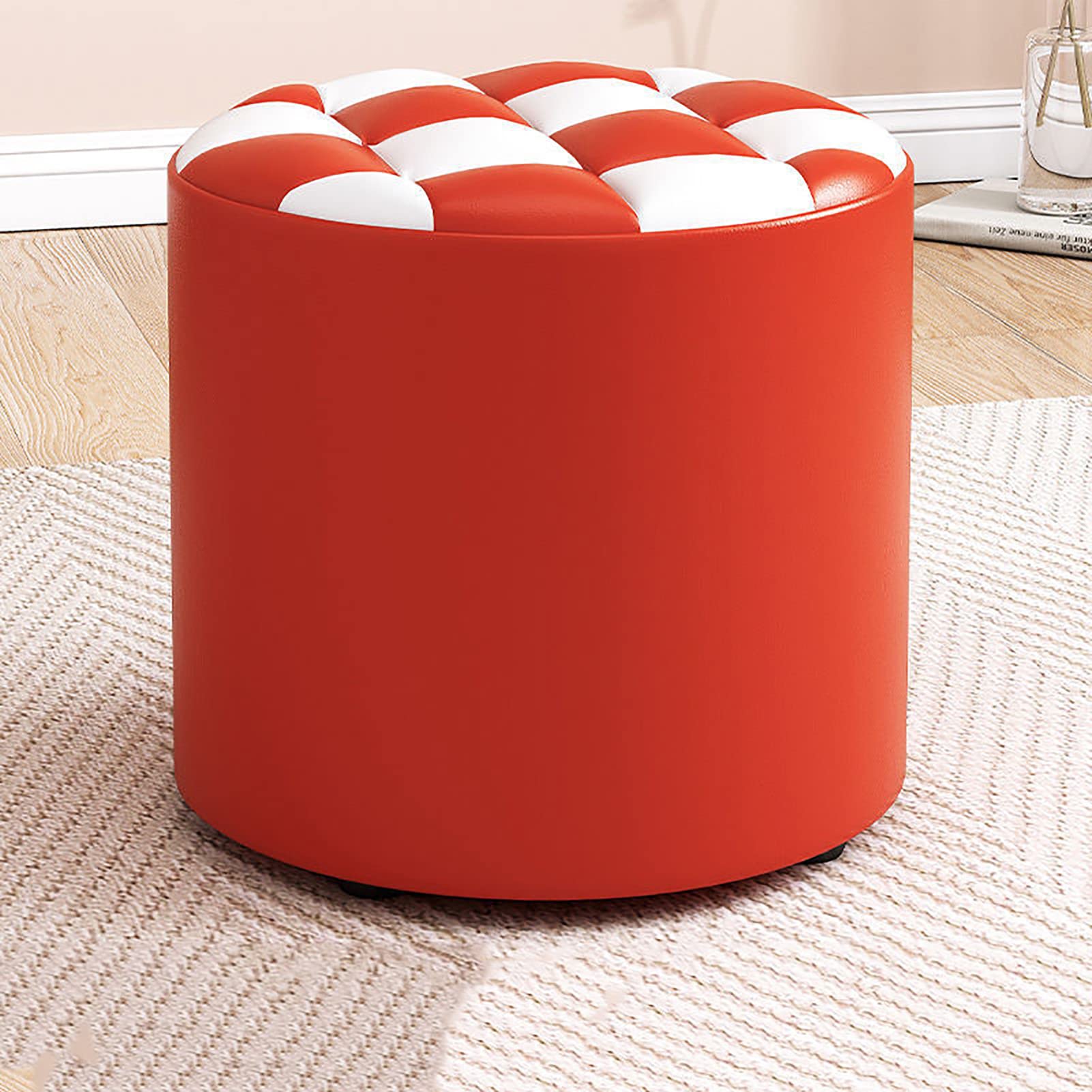 Repose-pieds touffeté capitonné pour coiffeuse avec assise moelleuse