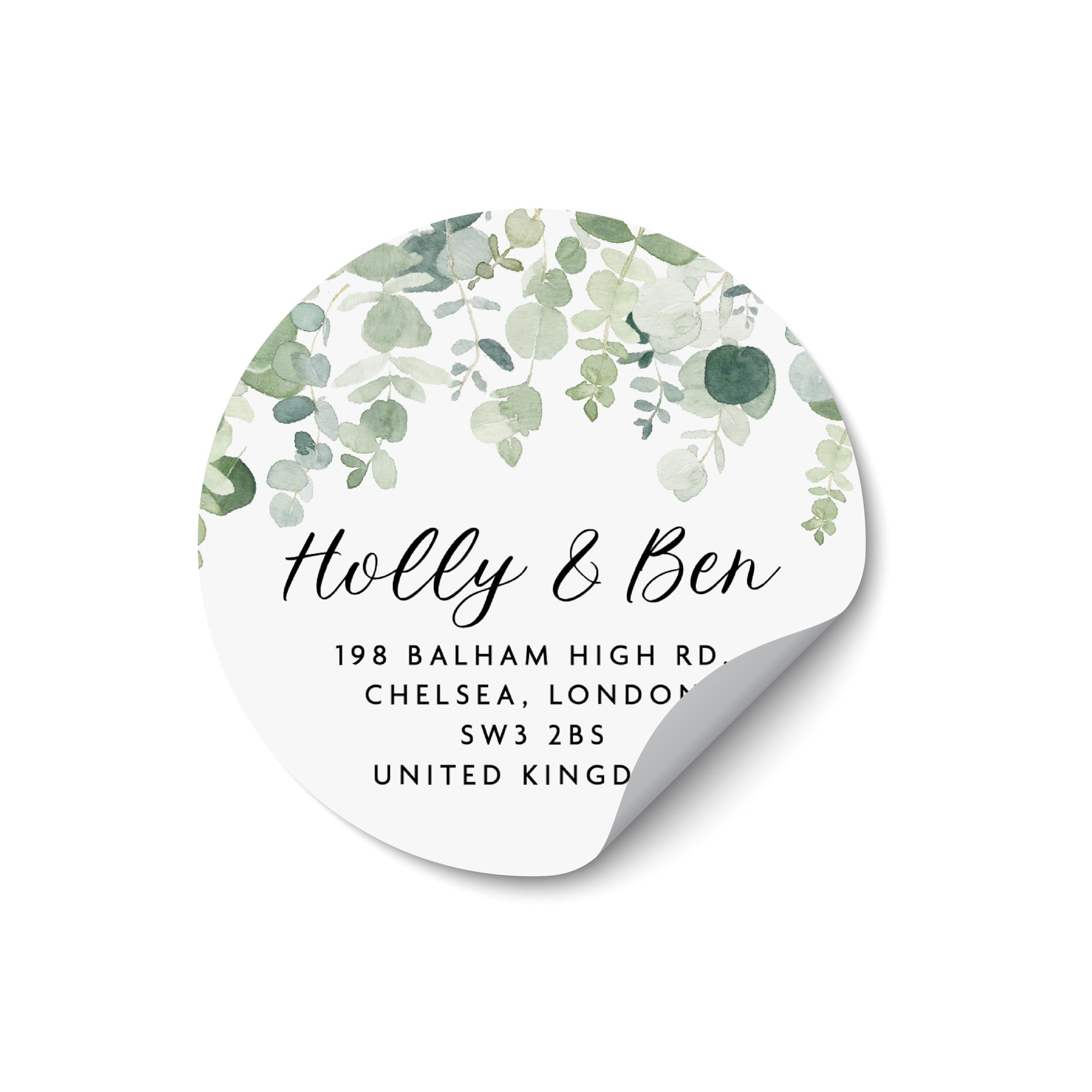 Personalised Custom Return Address Stickers, self Adhesive White Labels, Custom labels designed and printed in the UK - RA30