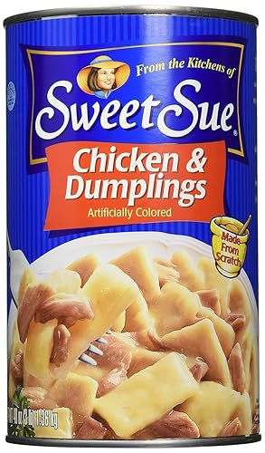 Sweet Sue Pollo y albóndigas Albóndigas de pollo enlatadas hechas a rayar, 0.49 oz de proteína por porción, tamaño de servicio de alimentos para
