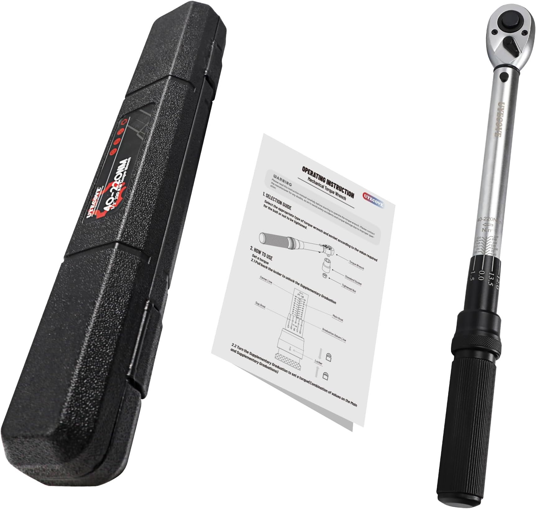 Drehmomentschlüssel 1/2 Zoll 25-220Nm - Profi-Werkzeug Für Reifenwechsel & Auto-Reparatur