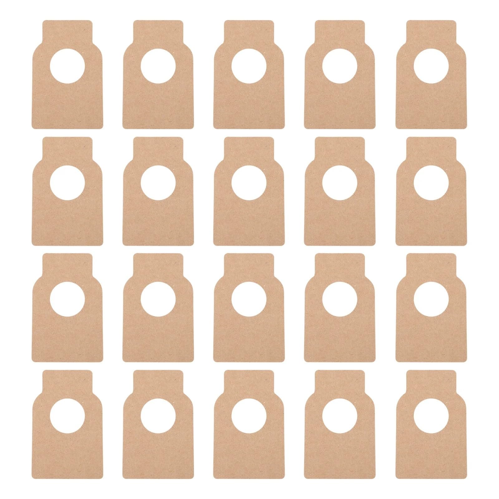 Lot de 200 étiquettes de goulot de bouteilles de vin en papier kraft pour brassage à la maison
