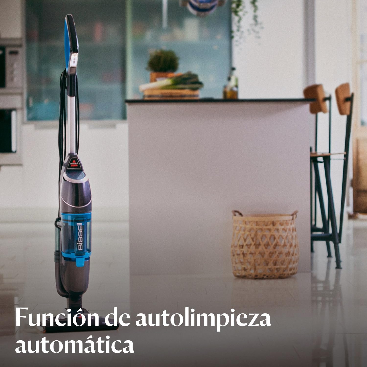 BISSELL Vac & Steam Titanium, Aspirador y Limpiador a Vapor 2 en 1, Para Suelos Duros, Baldosas, Suelos de Madera, Función de Control de Vapor, Libre de Suciedad y Gérmenes, 81 dB, 1977N