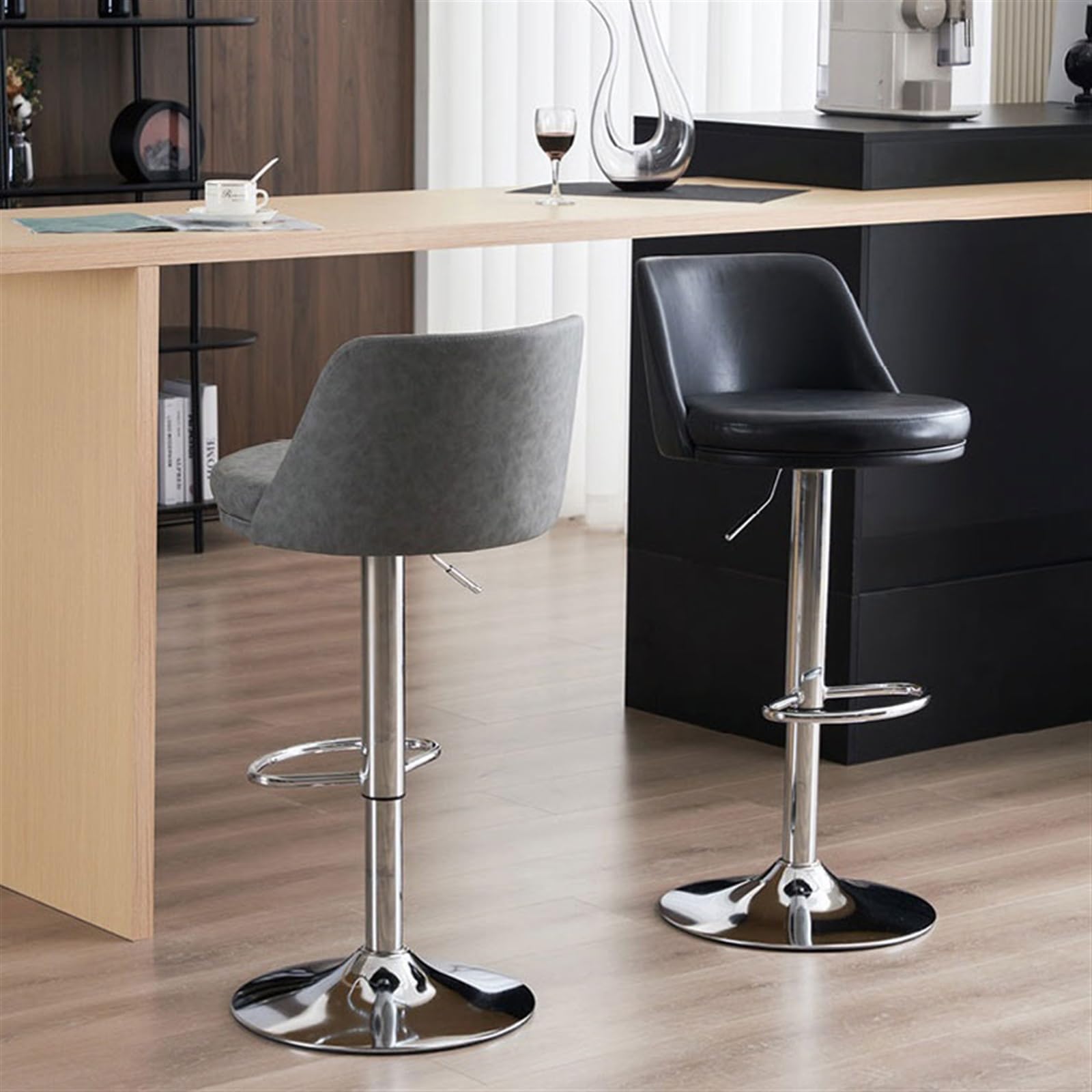 Stołek wyspowy 60-80cm podnośnik obrotowe oparcie stołek barowy nowoczesne oświetlenie luksusowa moda domowa kuchnia wyspa krzesło żelazne krzesełko do karmienia do Jadalni(Orange)