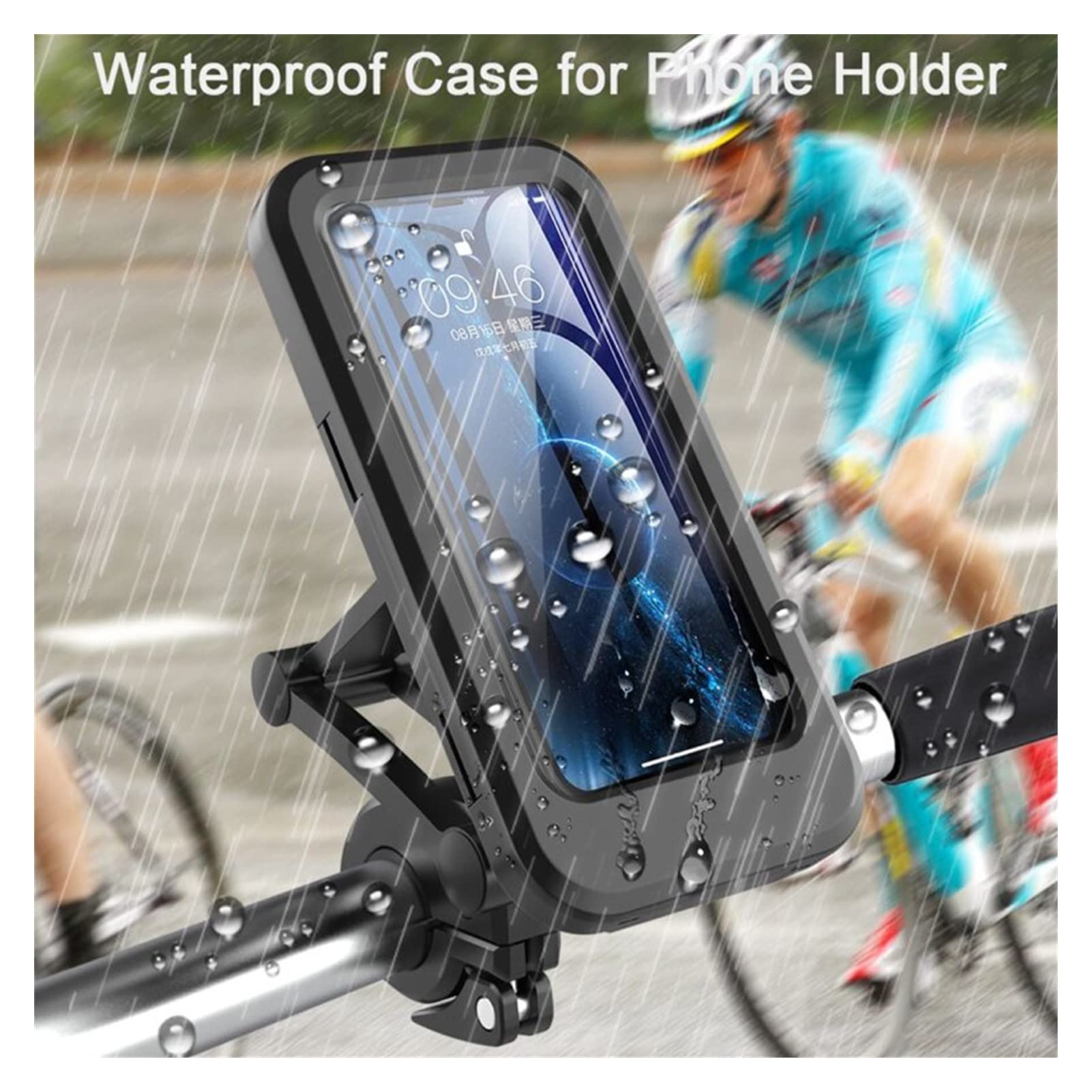 Uchwyt na telefon motocyklowy Wodoodporny rower ze stopu aluminium Uchwyt na telefon rowerowy Uchwyt na kierownicę motocykla Antypoślizgowy uchwyt na telefon komórkowy