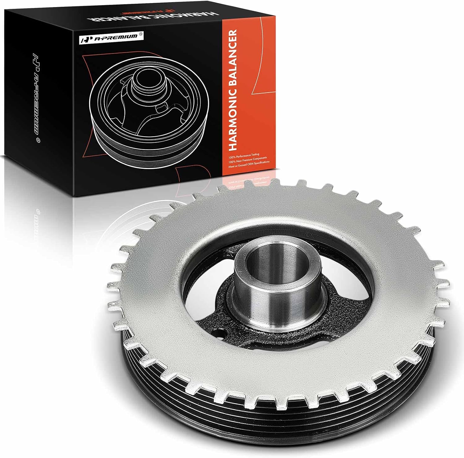 A-Premium Engine Harmonic Balancer Pulley Compatible with Ford Escape 05-08, Focus 03-11, Ranger 01-11, Transit Connect 10-13 & Mazda Tribute 05-06, B2300 01-10 & Mercury Mariner 05-08, 2.0L 2.3L