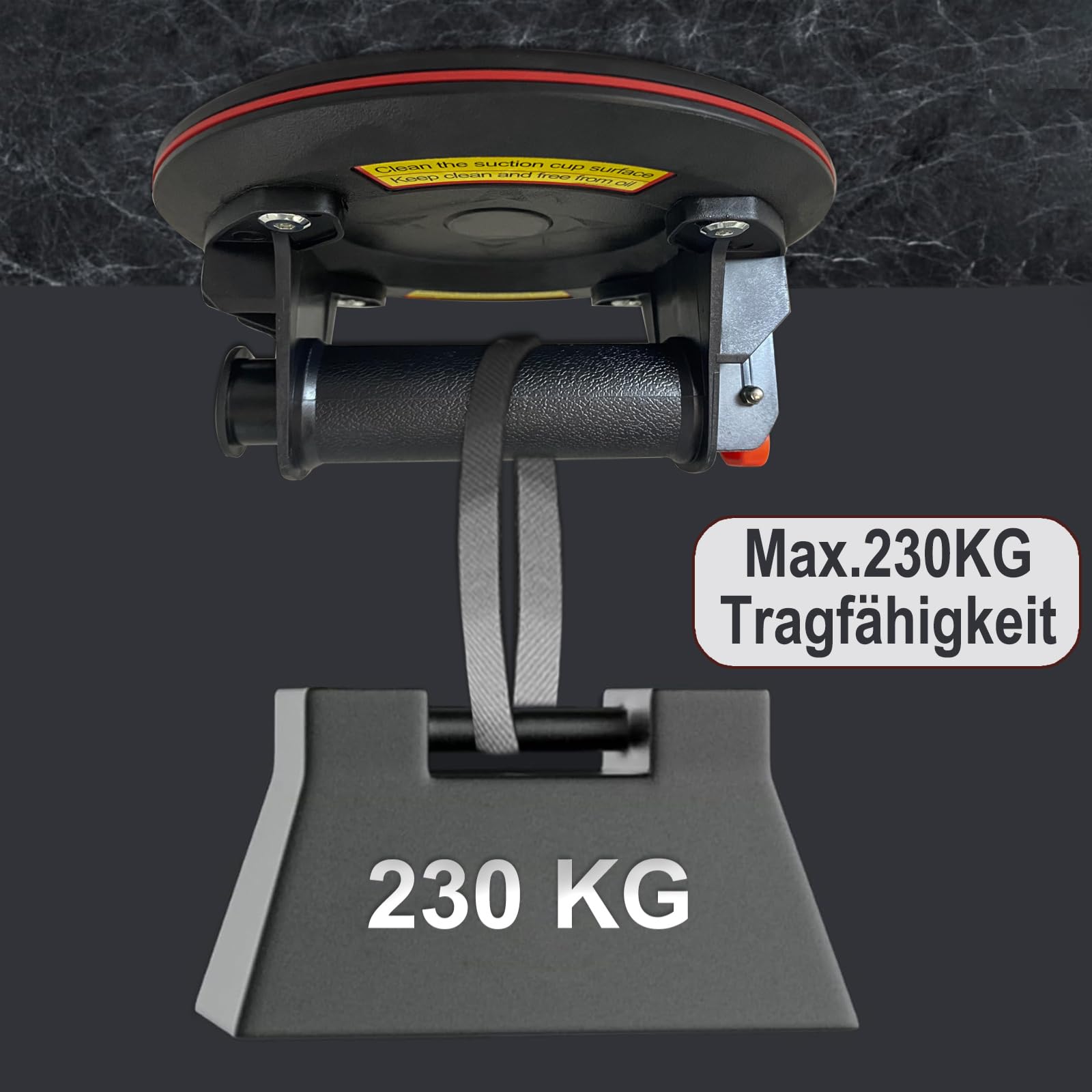 SDLDEER Set van 2 zuignappen tegellifter, glaszuiger, vacuümheffer, glaslift, vacuüm zuiglifter met draagbare gereedschapskist met 200 kg draagkracht voor tegels, glas, marmer