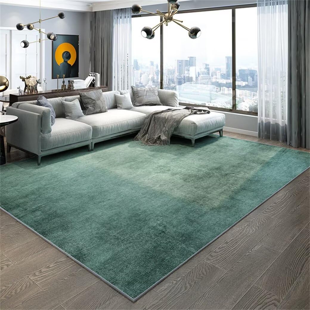 Tapis enfant chambre garcon bleu vert 200x200 pour un espace de jeu moderne