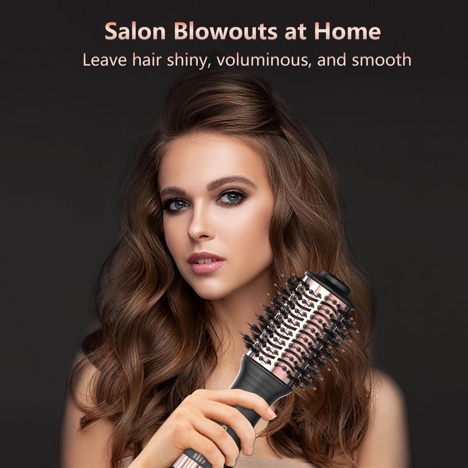 LURA Automatic Dual Voltage Hair Dryer Brush with Travel Bag
