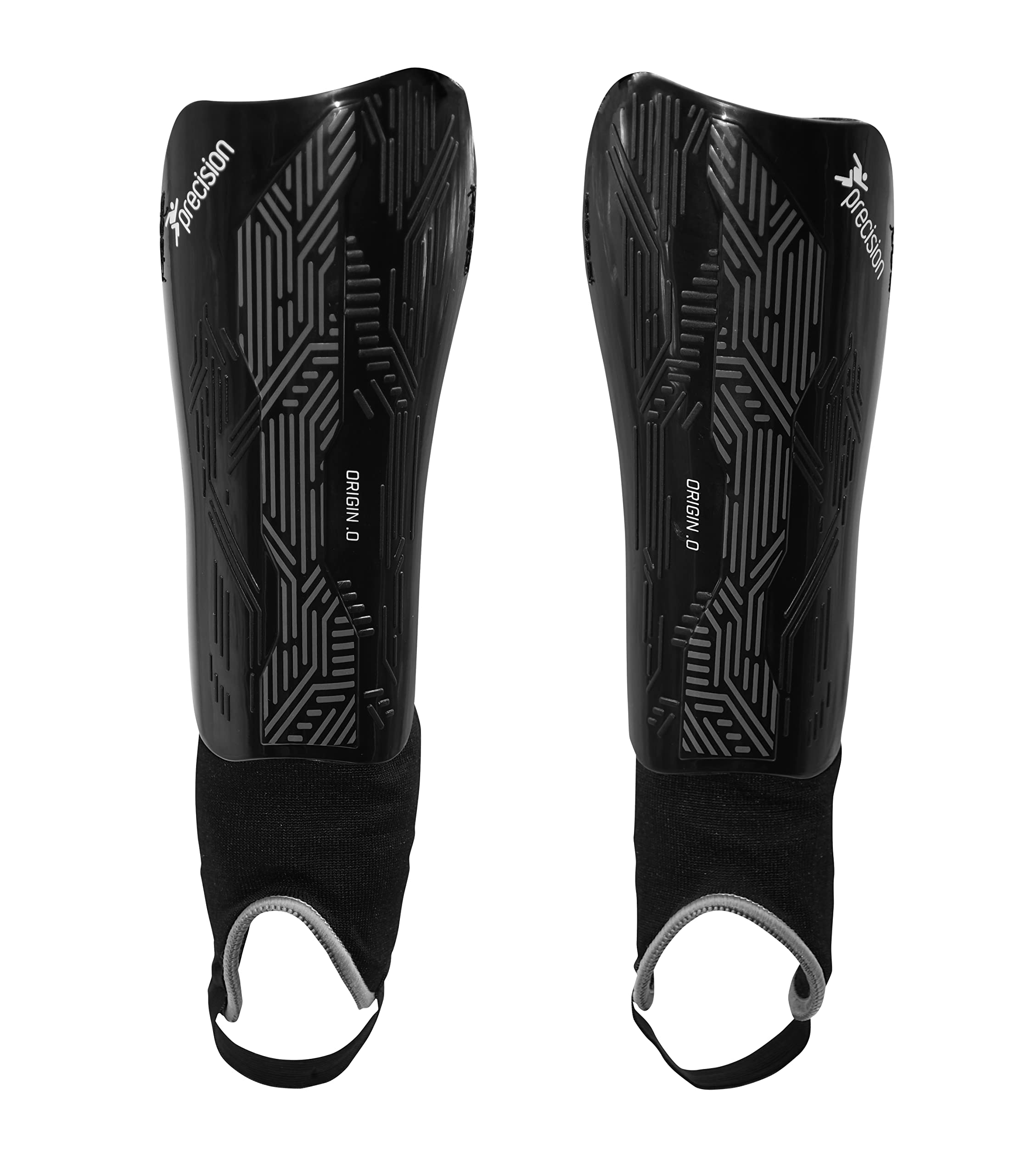 Precision Black/Black Origin.0 Shin & Ankle Guards